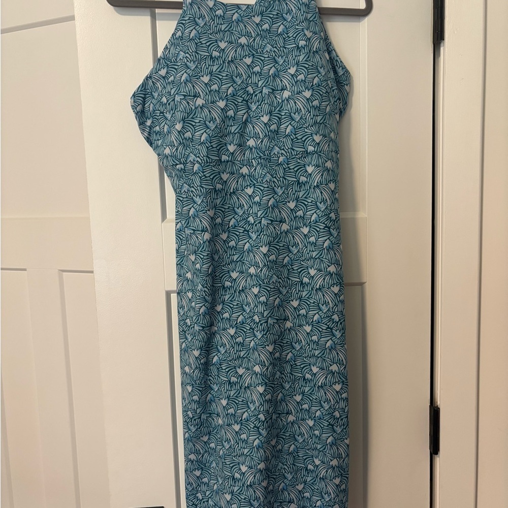 Patagonia Magnolia Spring Dress Lago Blue Large NWOT Travel Athletic Dress - Picture 5 of 8